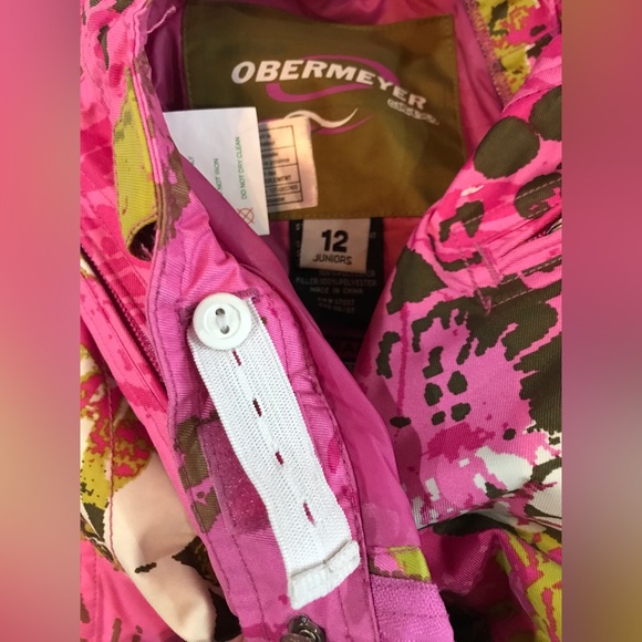 Obermeyer Snow Pants, Sz 12, pink - Picture 5 of 6